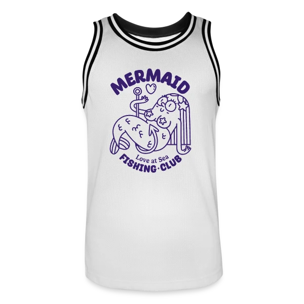 Club de Pêche Sirène Amour sur Maillot de basket Homme