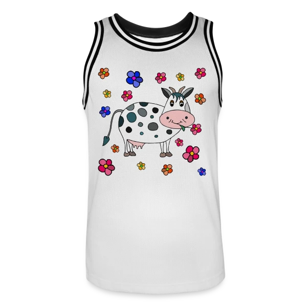 Krowa, la Vache Amusante sur Maillot de basket Homme