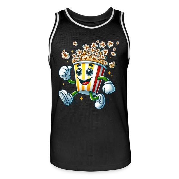 Popcorn Comique : La Star de Vos Soirées Ciné sur Maillot de basket Homme