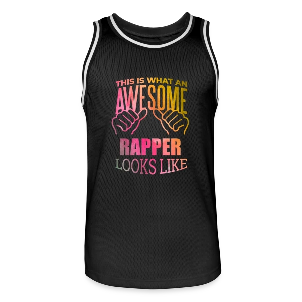 "Rap Rap Rap" Style Urbain Hip-Hop sur Maillot de basket Homme