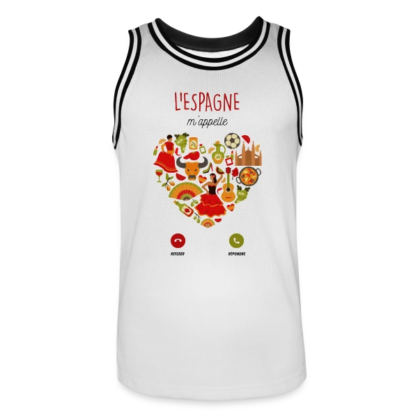 L'Espagne m'appelle : Destination soleil sur Maillot de basket Homme