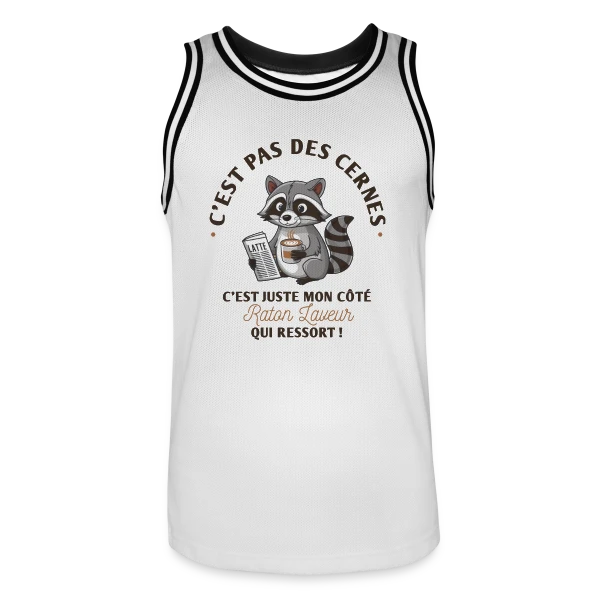 Humour : Mon Côté Raton Laveur sur Maillot de basket Homme