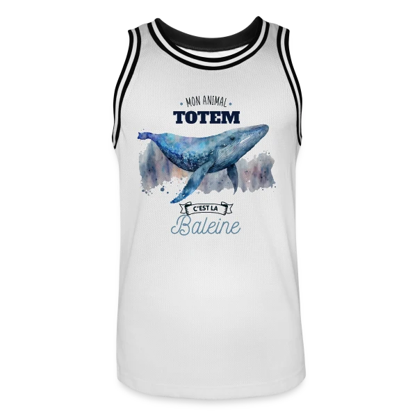La Baleine, Mon Animal Totem sur Maillot de basket Homme