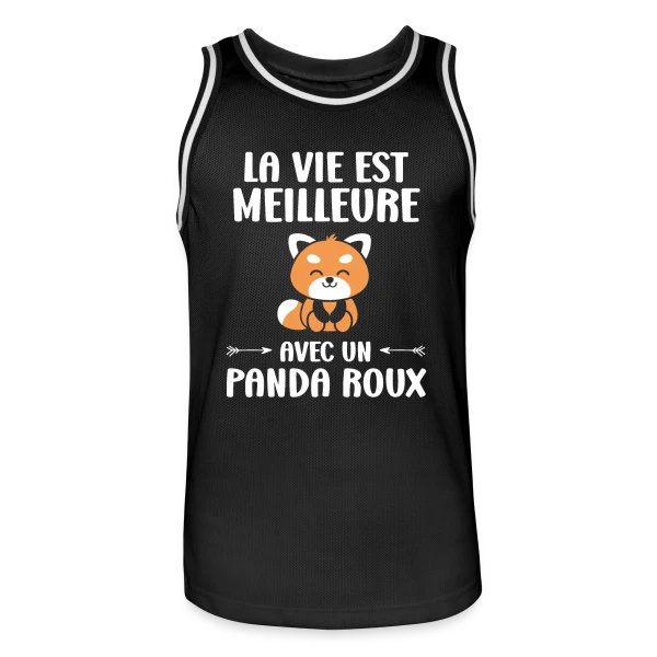 Panda Roux Adorable sur Maillot de basket Homme