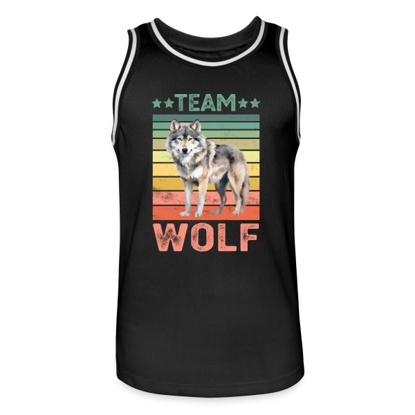 Équipe Loup Rétro sur Maillot de basket Homme