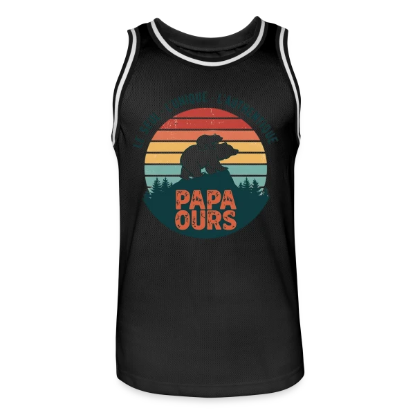 Papa Ours Protecteur sur Maillot de basket Homme