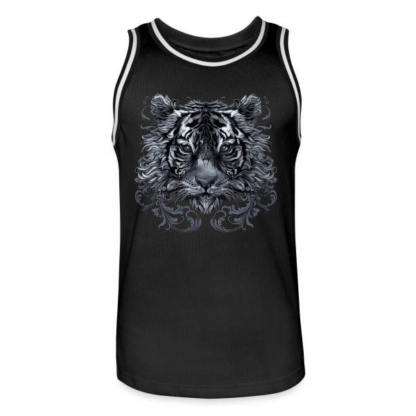 Tigre Majestueux Ornemental sur Maillot de basket Homme