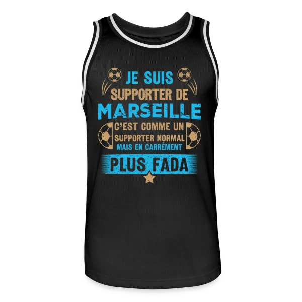 Supporter Marseillais Plus Fada sur Maillot de basket Homme