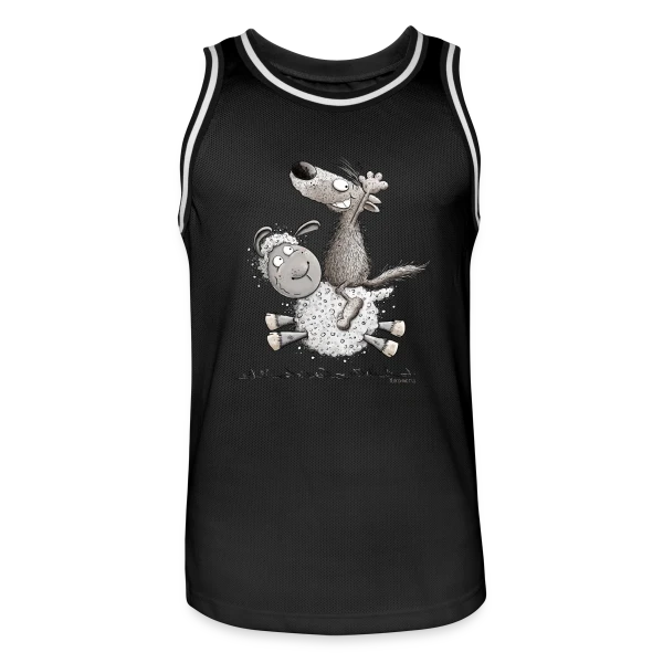 Loup Cavalier & Mouton Rigolo sur Maillot de basket Homme
