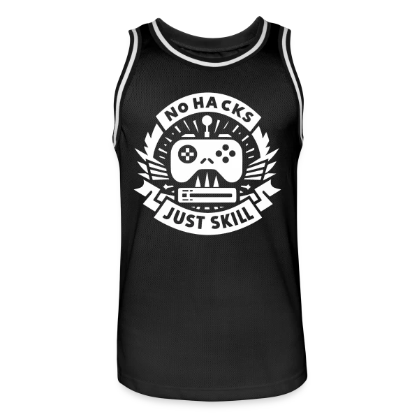 No Hacks Just Skill | Gamer Éthique sur Maillot de basket Homme