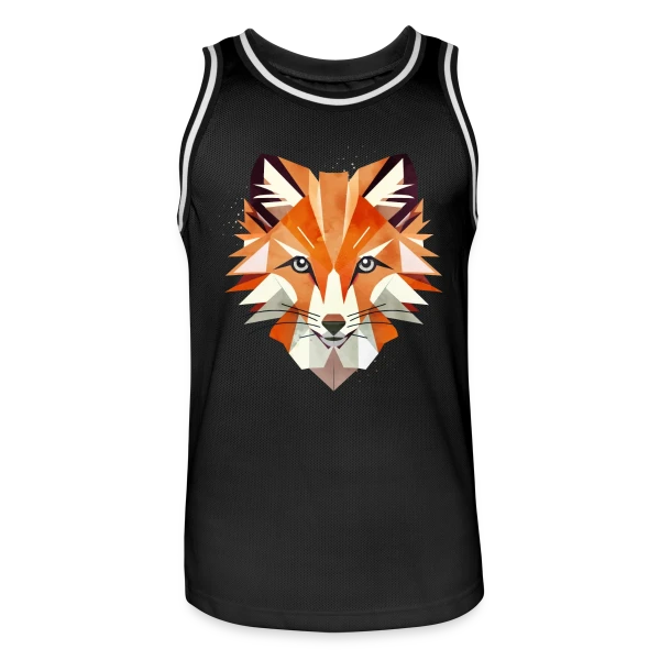 Renard Géométrique Éclatant sur Maillot de basket Homme