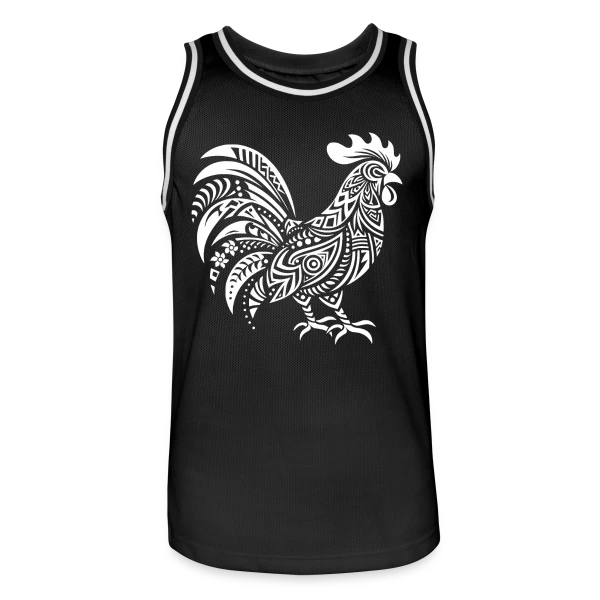 Coq Tribal : Symbole de Force et Fierté sur Maillot de basket Homme
