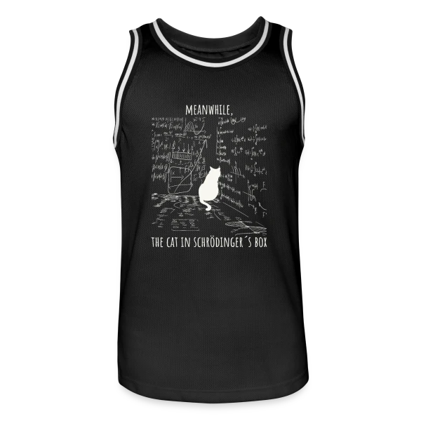 Humour de Schrödinger | Chat Quantique sur Maillot de basket Homme