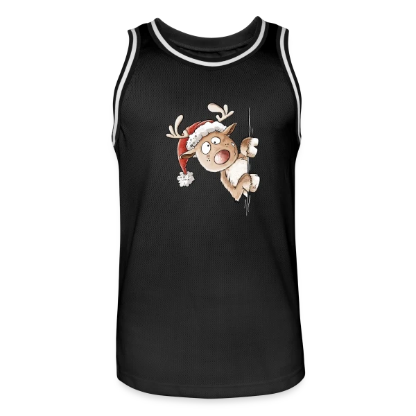 Renne Espiègle de Noël sur Maillot de basket Homme