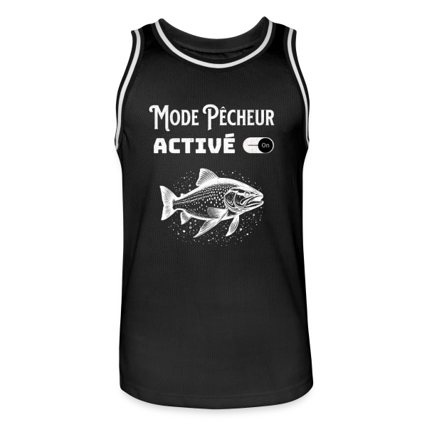 Mode Pêcheur Activé : Design Minimaliste sur Maillot de basket Homme