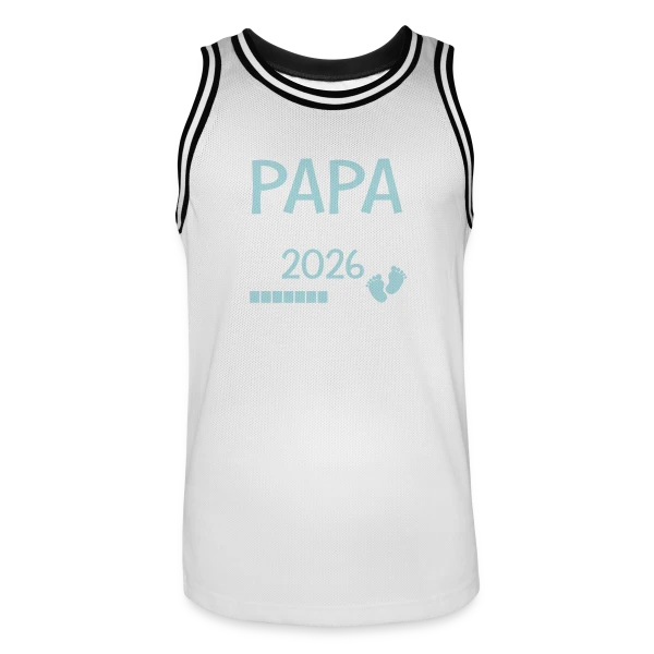 Papa en 2026 : Annonce de Grossesse Humour sur Maillot de basket Homme
