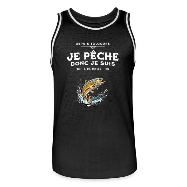 Pêche & Bonheur : Le T-shirt Coloré sur Maillot de basket Homme