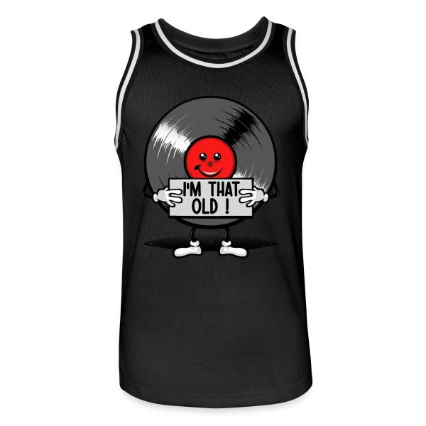 Vintage 33 tours : Vieux comme un Vinyle sur Maillot de basket Homme