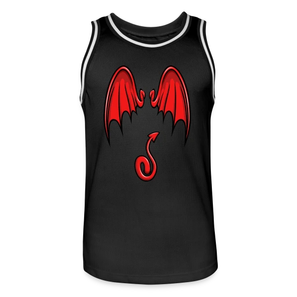 Ailes & Queue de Diable Cartoon sur Maillot de basket Homme