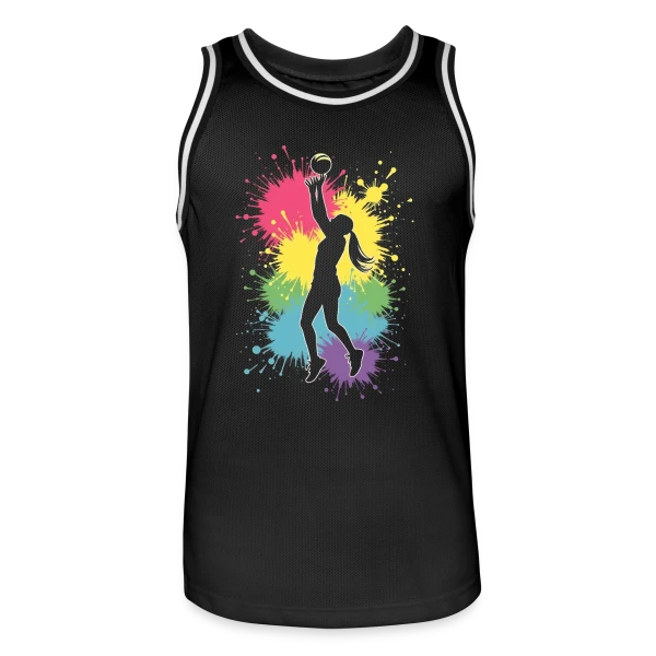 Passion Volley-ball Féminin - Joueuse avec Cœur sur Maillot de basket Homme