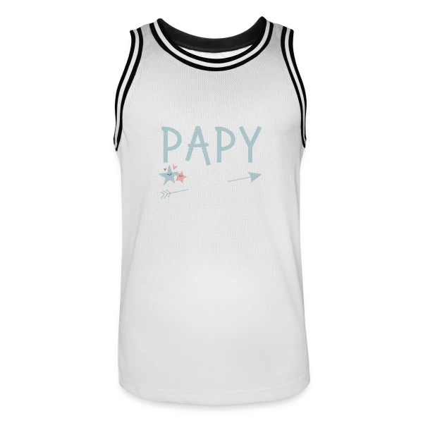 Annonce Grossesse "Futur Papy 2026" - Bientôt Grand-Père sur Maillot de basket Homme