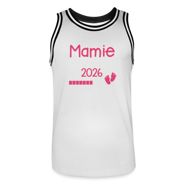 Mamie en 2026 : Annonce de Grossesse Humour sur Maillot de basket Homme