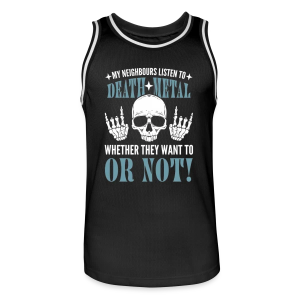 Hommage au Metal : Death, Trash & Hard Rock sur Maillot de basket Homme