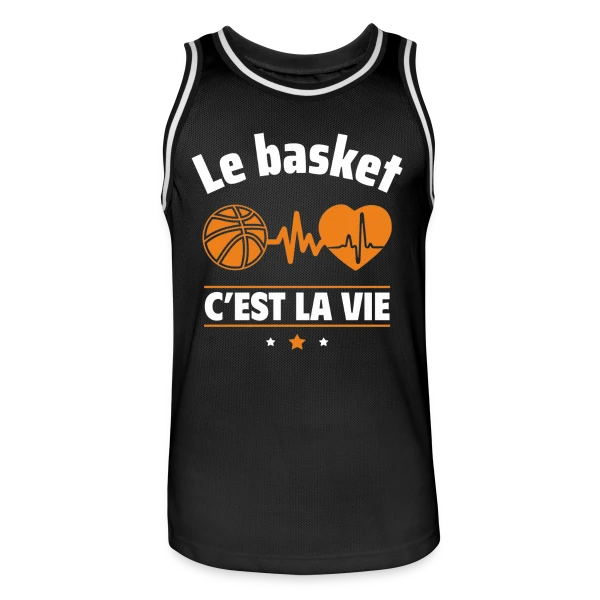 Le Basket, C'est la Vie ! sur Maillot de basket Homme