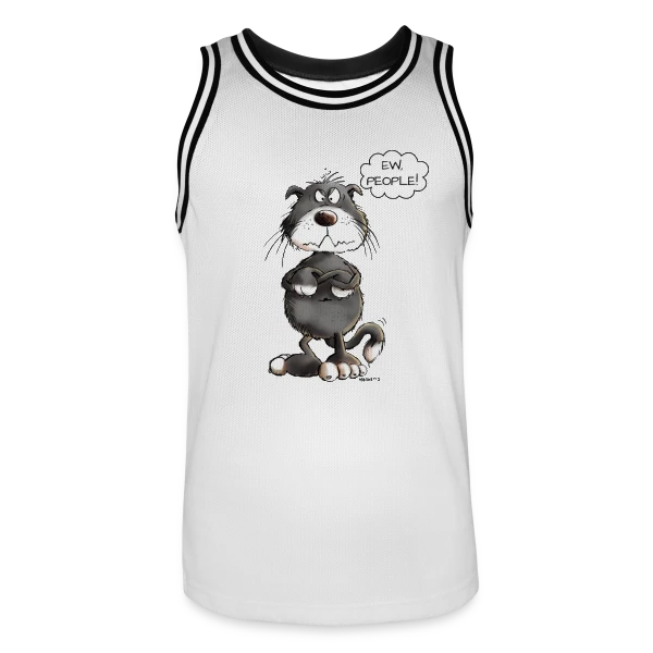 Chat grincheux "Ew People" - Humour félin sur Maillot de basket Homme
