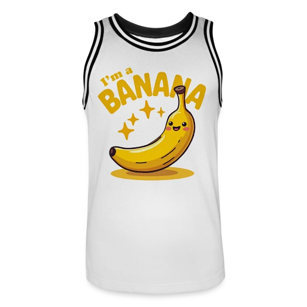 Humour Banane - Costume Carnaval & Fête sur Maillot de basket Homme