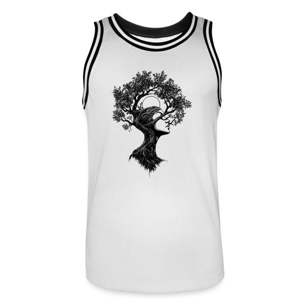 Arbre Femme Bohème Mystique sur Maillot de basket Homme