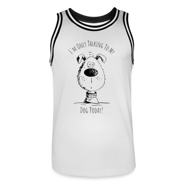 Je ne parle qu'à mon chien - T-shirt humour canin sur Maillot de basket Homme