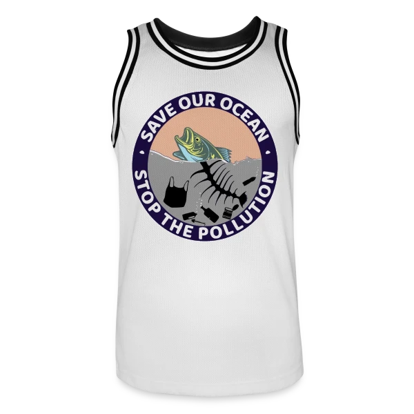 Stop Pollution Océanique sur Maillot de basket Homme