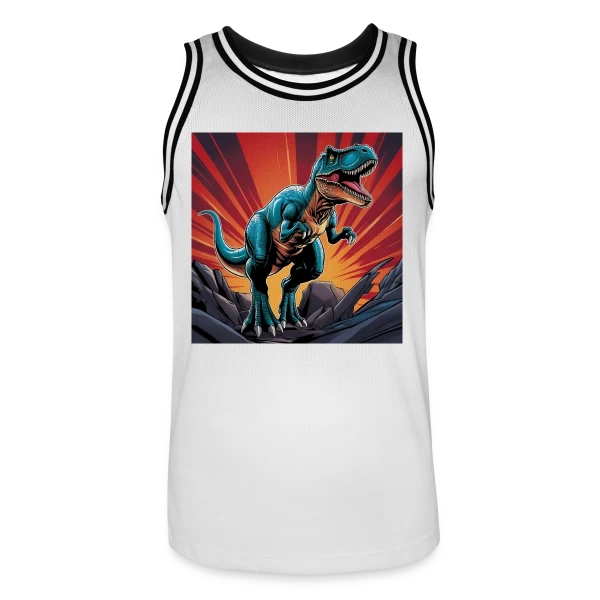 T-Rex Crépuscule sur Maillot de basket Homme