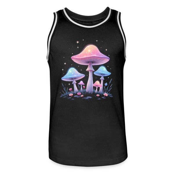 Champignons Magiques - Art Mystique de la Forêt sur Maillot de basket Homme