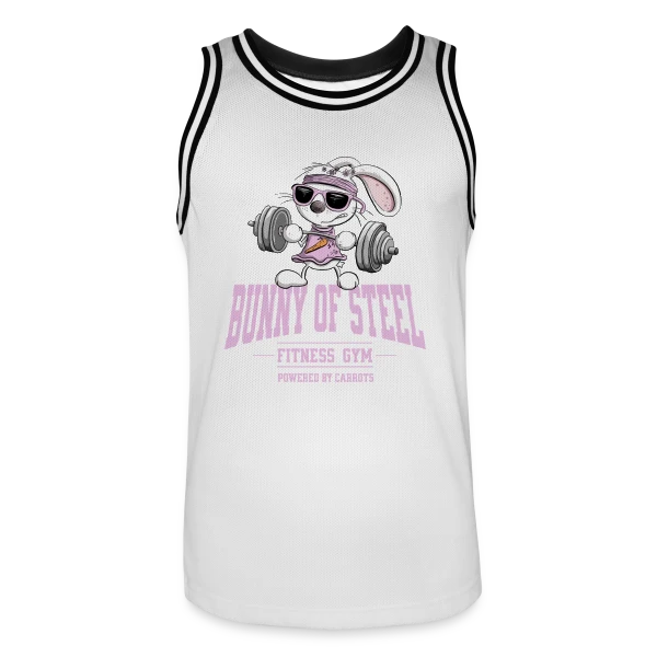 Lapin Fitness - Entraînement 'Powered by Carrots' sur Maillot de basket Homme