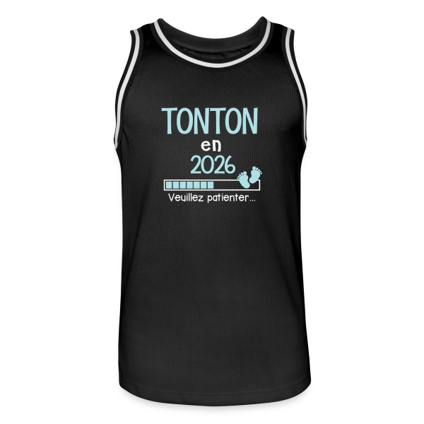 Annonce Grossesse Tonton 2026 - Futur Tonton Humour sur Maillot de basket Homme