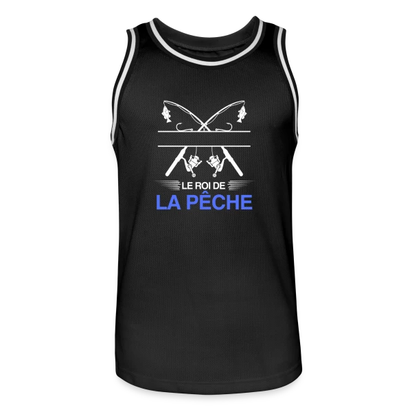 Le Roi de la Pêche - Cadeau Pêcheur Personnalisé sur Maillot de basket Homme