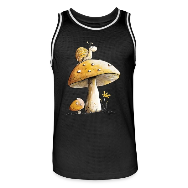 Escargot Rêveur sur Champignon sur Maillot de basket Homme