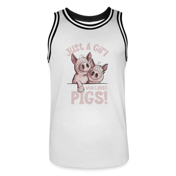 Fille et Cochons Adorables sur Maillot de basket Homme