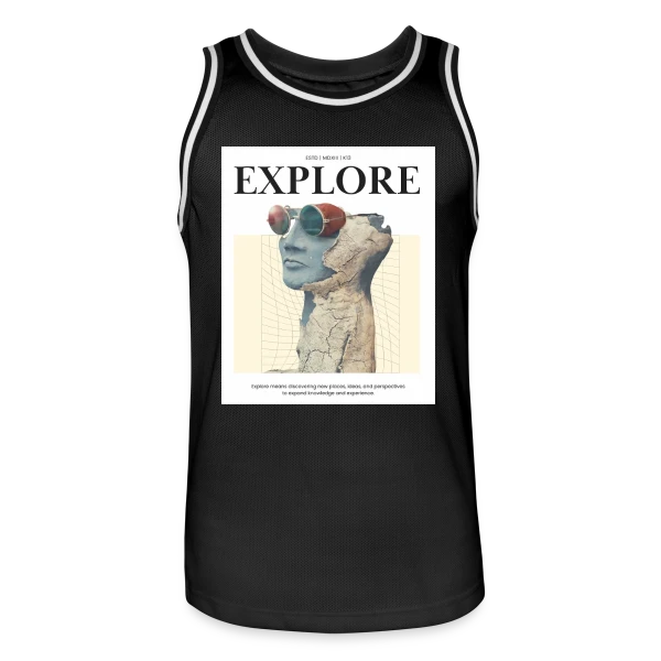 Exploration Artistique Vintage sur Maillot de basket Homme