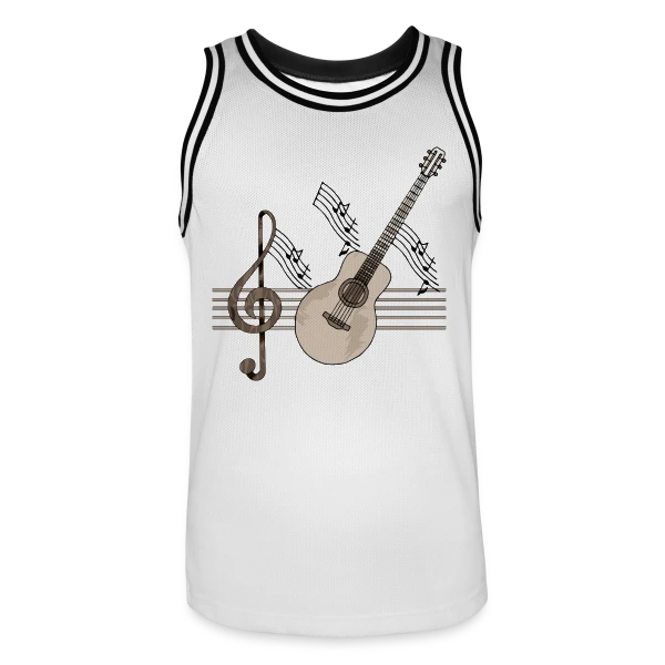 Guitare Addict sur Maillot de basket Homme