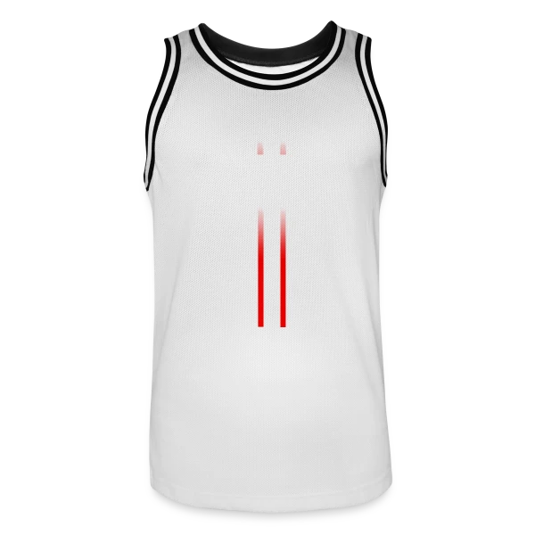 Motif Abstrait Rouge sur Maillot de basket Homme
