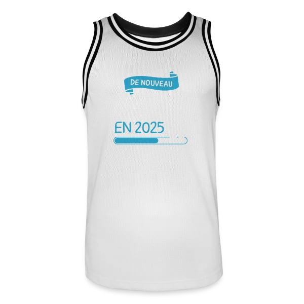 'De Nouveau Papy en 2025' – Annonce Maternité Humoristique sur Maillot de basket Homme
