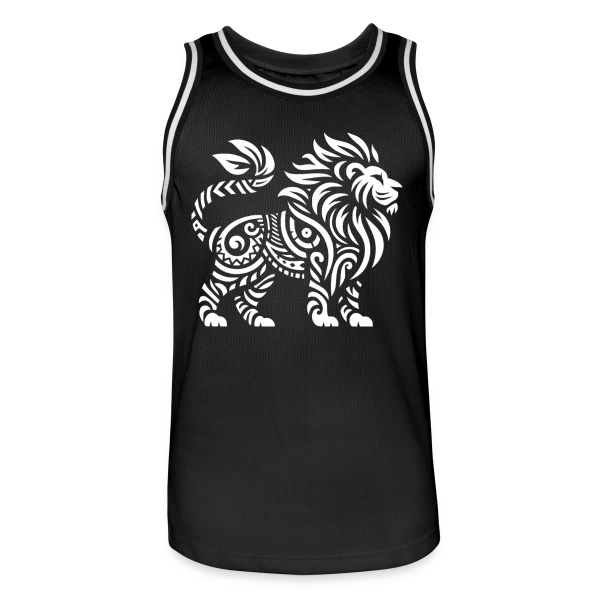 Lion Tribal : Force et Élégance Sauvage sur Maillot de basket Homme