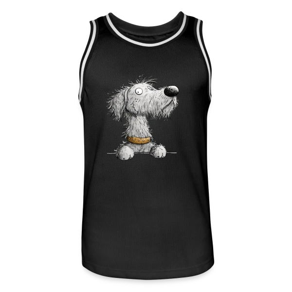 Lévrier Irlandais - Cartoon chien pour la promenade sur Maillot de basket Homme