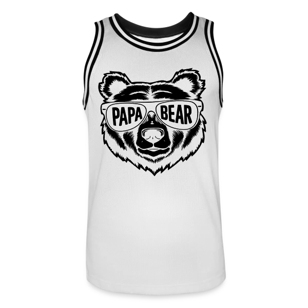 Papa Bear - Le Papa Câlin de la Famille sur Maillot de basket Homme