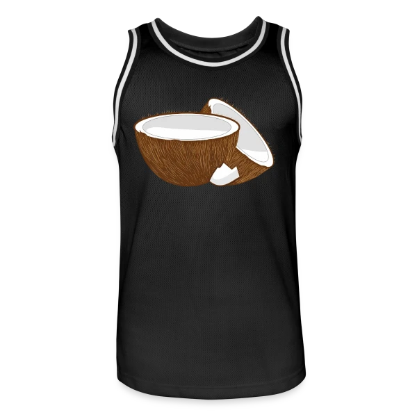 Moitiés de Noix de Coco - Évasion Tropicale sur Maillot de basket Homme