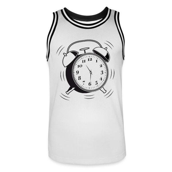 Réveil Rétro 6h - L'Heure du Style Vintage sur Maillot de basket Homme