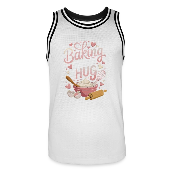 Passion Pâtisserie : Mon Cœur Fond pour les Douceurs sur Maillot de basket Homme